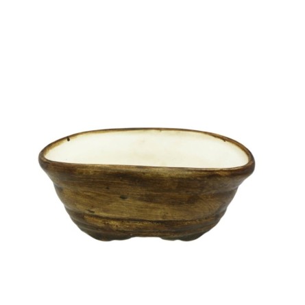 Wooden Shape Ceramic Pot